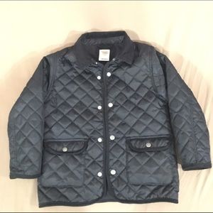 Gymboree black quilted coat boys 5-6