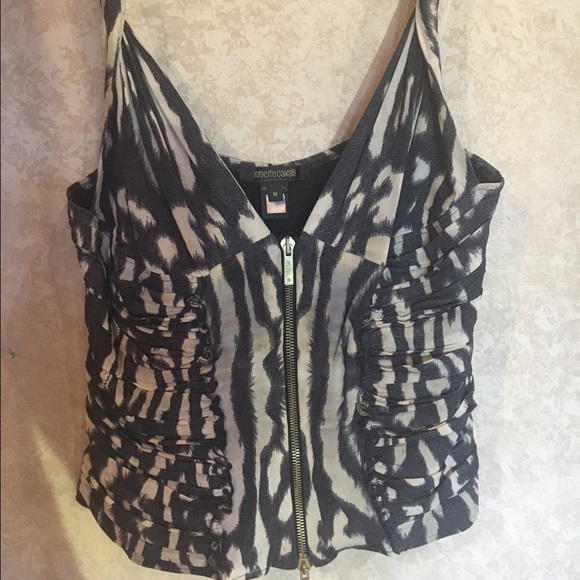 Roberto Cavalli Tops - Roberto Cavalli animal print bustier