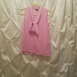 Theory pink sleeveless blouse