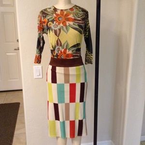 Petit Pois mesh shirt and skirt