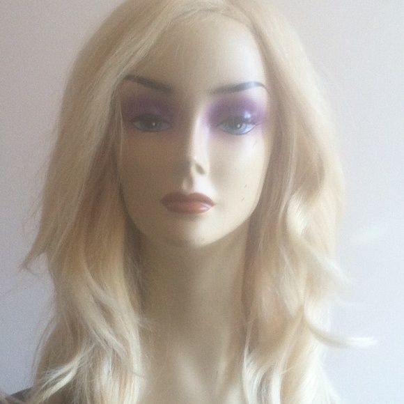 100% human hair wig, Brazilian remy platinum
