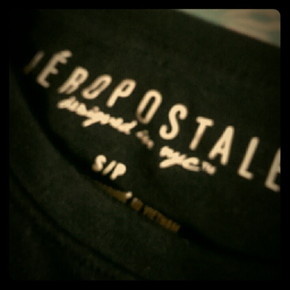A?ropostale shirt Black/Dark blue