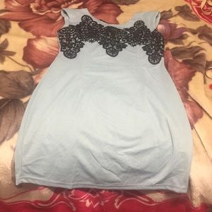 Light blue bodycon dress
