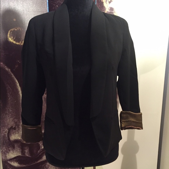 Golden black blazer