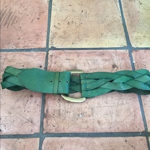 Linea Pelle green low slung belt