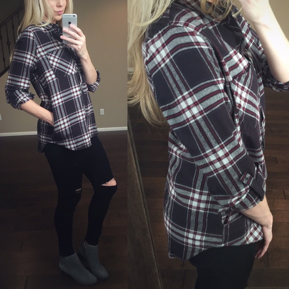 LAST•Plaid To Do It Top - Picture 3 of 4