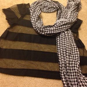 Striped Mesh Layering Tee