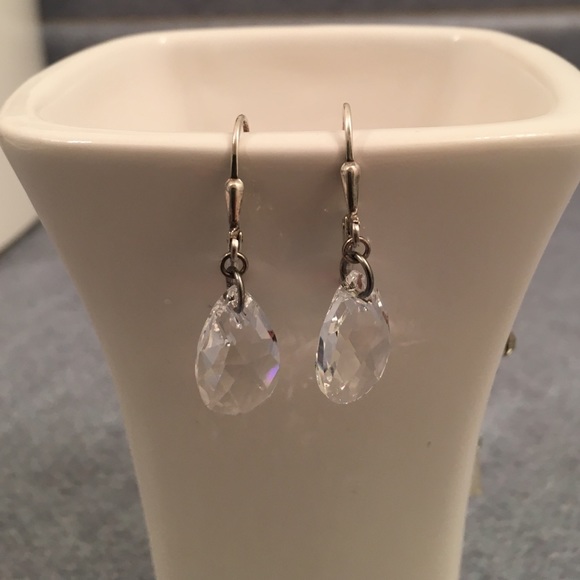 Clear Swarovski crystals set in Sterling silver