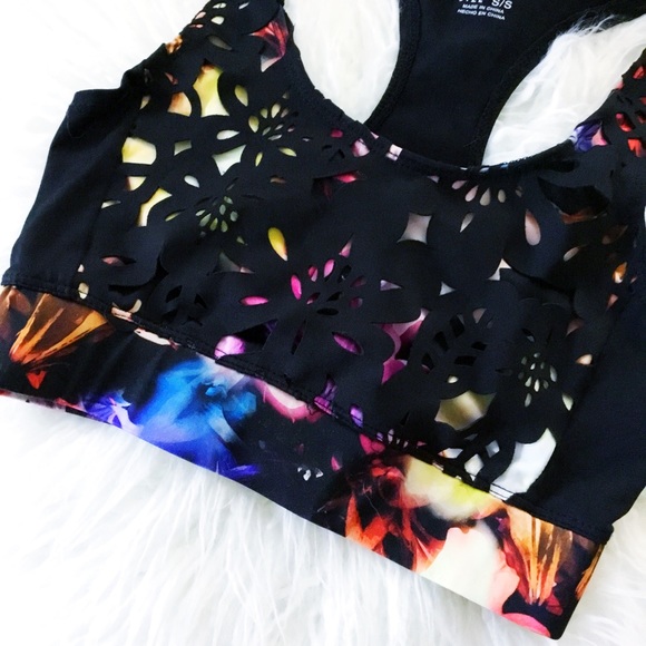 Cute Laser Cut Lounge Sports Bra