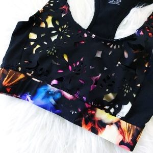 Cute Laser Cut Lounge Sports Bra