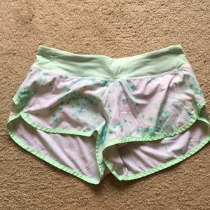 Floral Lululemon shorts