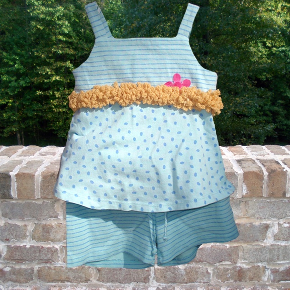 Sweet Potatoes Stripped and Polka Dot Top & Shorts