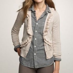 👻  J. Crew Soft Pink Cardigan with Frills