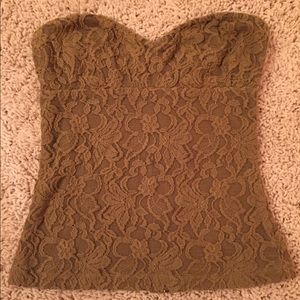 Urban Outfitters green strapless top