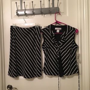 Nine and company skirt and top set. Size pmed