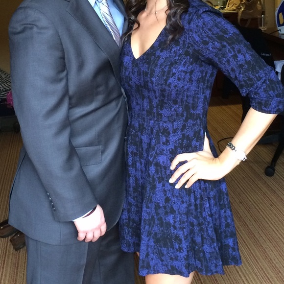 Express navy/black dress - Picture 1 of 2