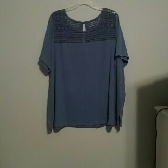 Old Navy Tops - Pale blue lightweight blouse OLD NAVY