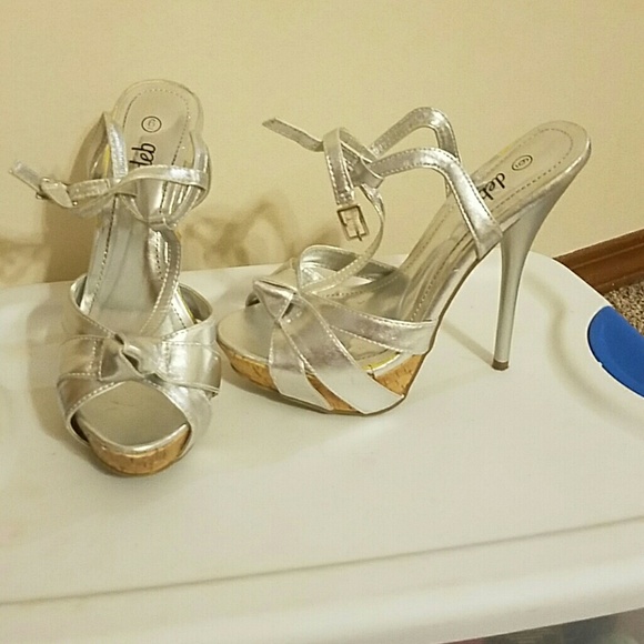 LAST WEEK TO BUY! Silver high heels
