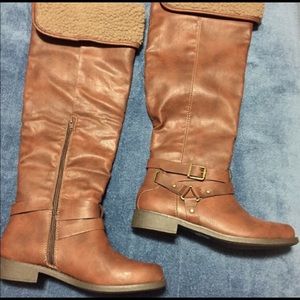 Knee high brown boots