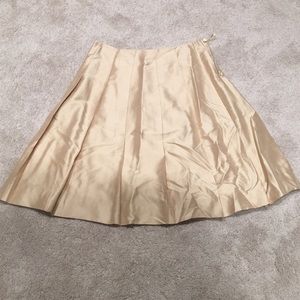 Gold Pleated Skirt Banana Republic Size 8