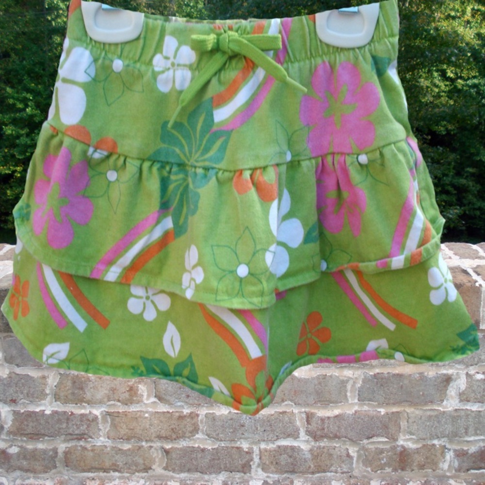 Flowered Double Layered Skirt