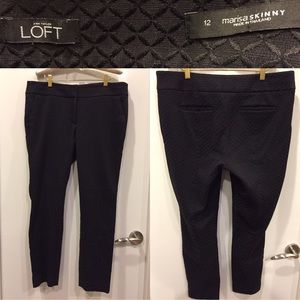 Loft Marissa Jacquard Ankle Pants - Sz 12
