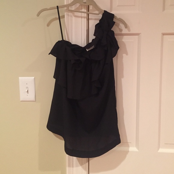 RD style one shoulder ruffle tank