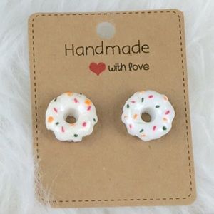 Handmade donut earrings