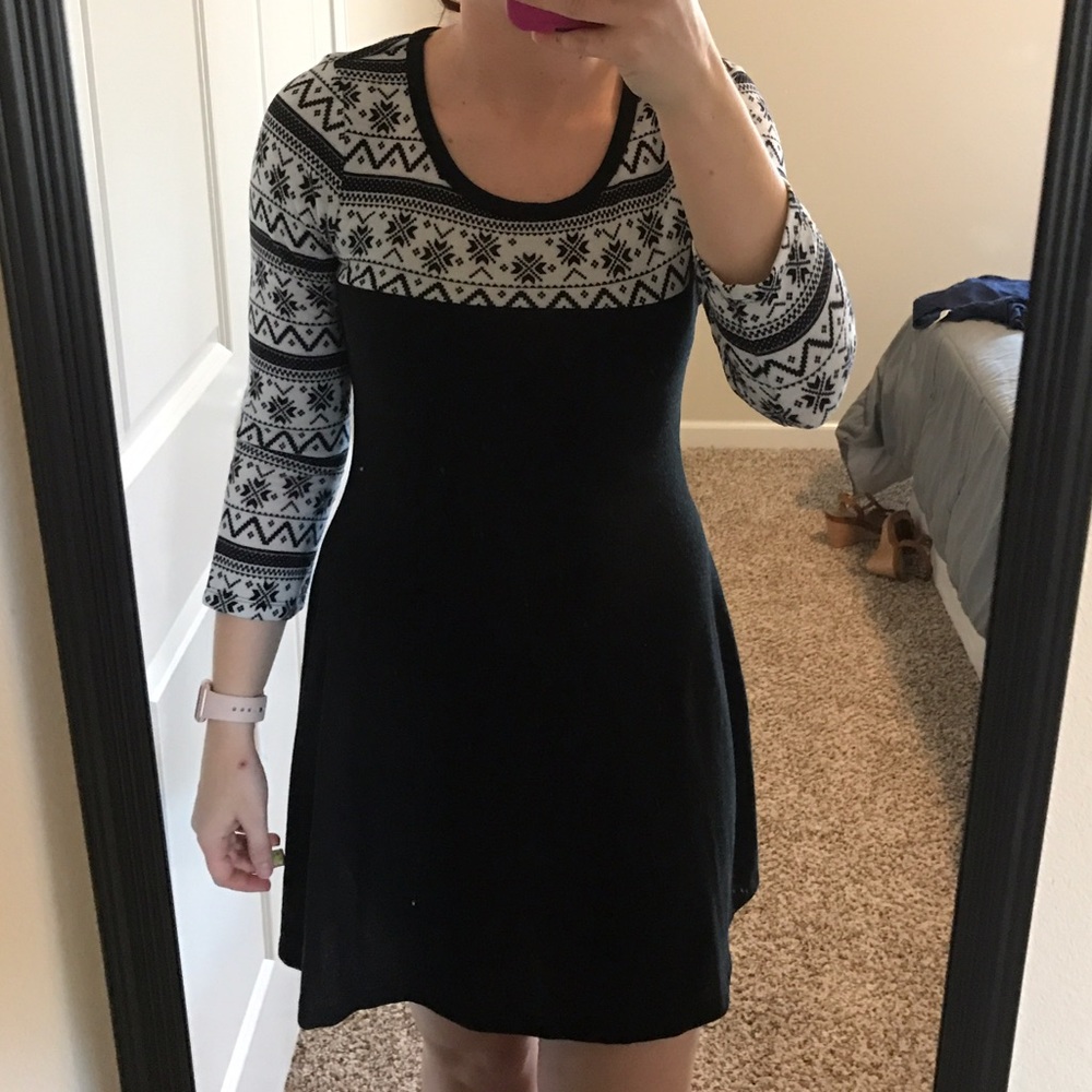 Black sweater dress