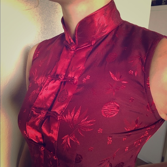 Vietnamese Ao Dai Ruby Red small.