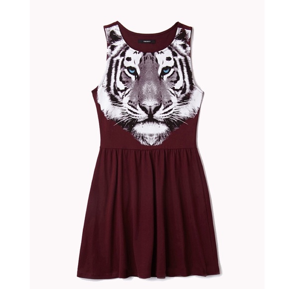 Tiger print skater dress