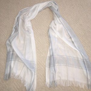 White and grey scarf