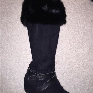 Faux fur boot cuff