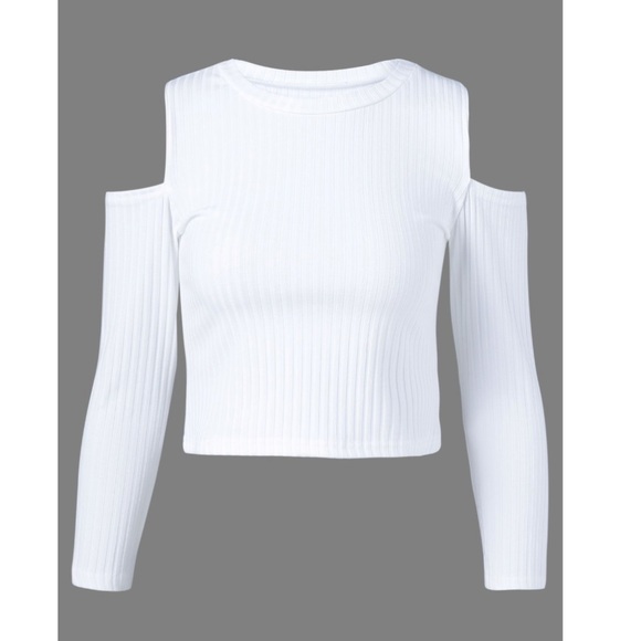 New ribbed off shoulder crop top - Picture 2 of 3