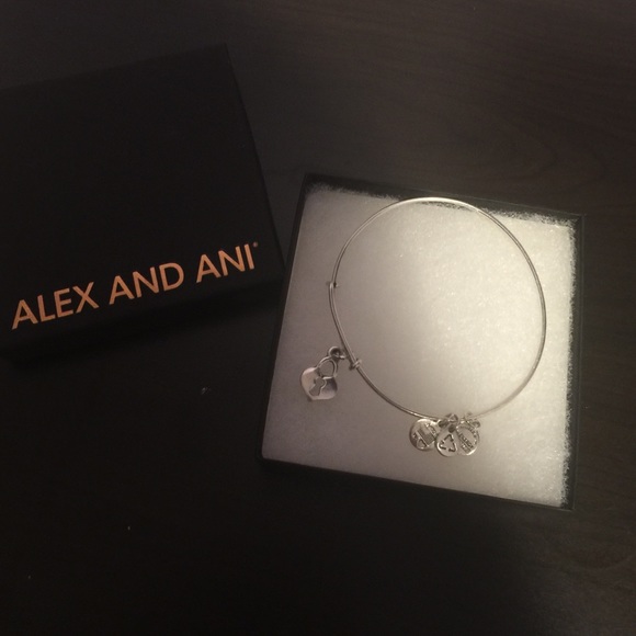 Alex and ani heart lock bracelet - Picture 1 of 1