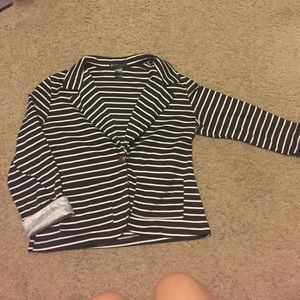 Striped cotton blazer