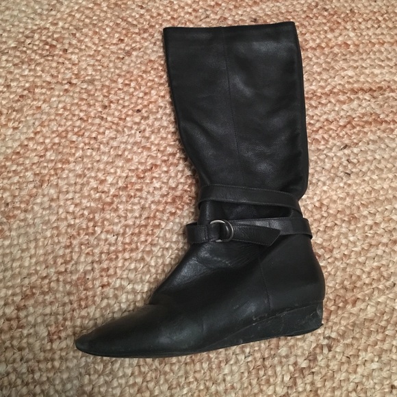 Black Steve Madden riding boots