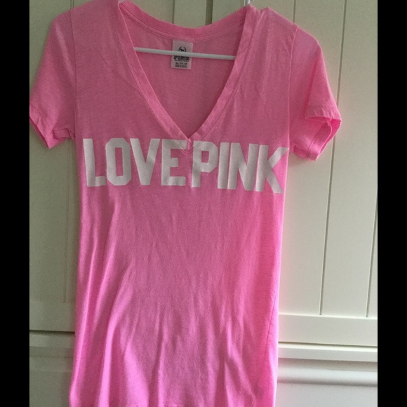 VS Pink V Neck T-shirt  XS