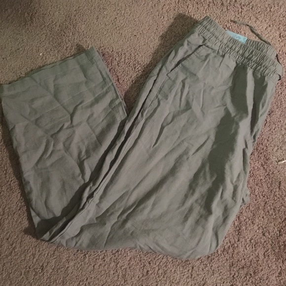 Wide leg linen type pant