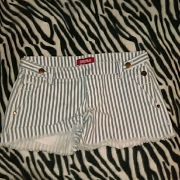 Forever 21 blue and white striped shorts!