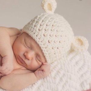 Newborn bear beanie