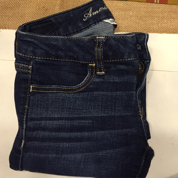 AE dark denim capris jegging jeans