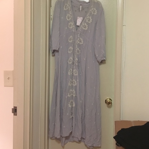 Free people grey flower maxi