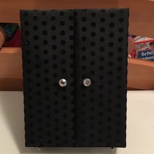 Black Polka dot Jewelry cabinet.