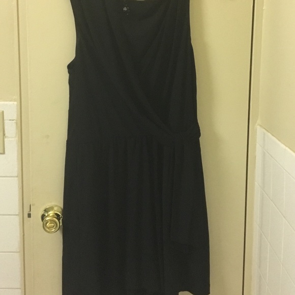 Black faux wrap romper