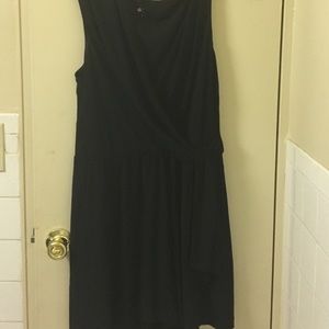 Black faux wrap romper