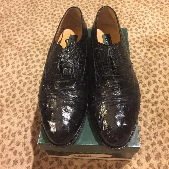 Avventura black Ostrich lace-up loafers