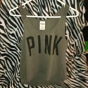 Victoria Secret's Pink grey and black tank top!