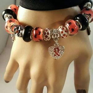 Footsteps of Faith European Style Charm Bracelet