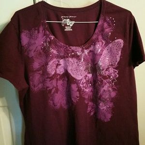 JMS purple butterfly shirt